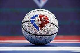 a basketball with a logo on it